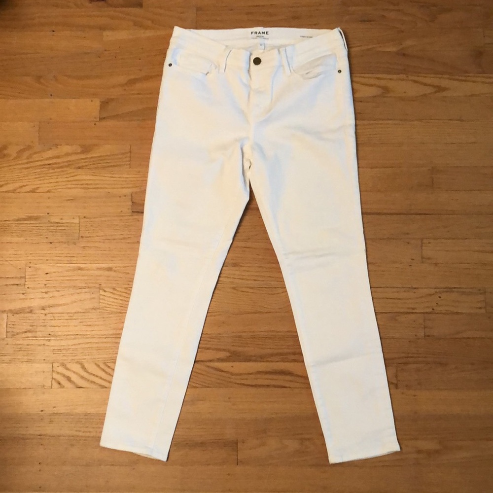 FRAME Denim White “Le Skinny de Jeanne Crop” Jeans SIZE 31 *AS-IS